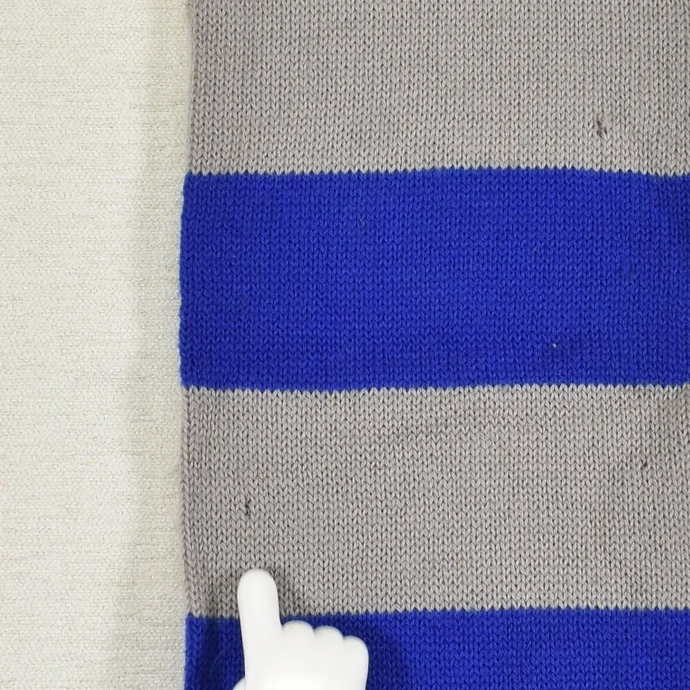 Vintage The Six Footer Yale Georgetown University Kentucky Wool Scarf Blue Gray